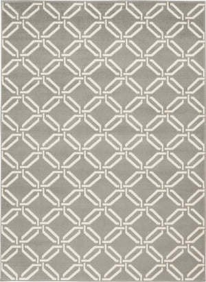 Homeroots 6' X 9' Gray And Ivory Trellis Area Rug  Polypropylene 554865