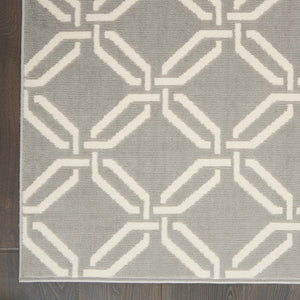 Homeroots 6' X 9' Gray And Ivory Trellis Area Rug  Polypropylene 554865