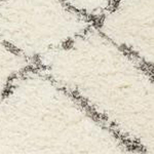 HomeRoots 5' Modern Ivory and Gray Geometric Shag Area Rug – Plush Comfort, Durable Design for Any Room 4' X 6' 554866