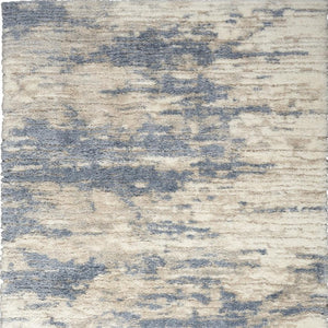 HomeRoots 5' Abstract Shag Area Rug in Light Blue, Gray & Beige - Plush, Durable, Stain-Resistant, Modern Style 4' X 6' 554867