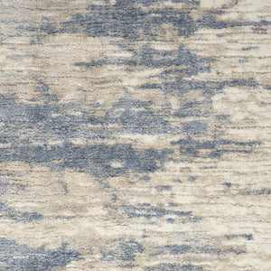 Homeroots 4' X 6' Light Blue Gray And Beige Abstract Shag Area Rug  Polyester 554867