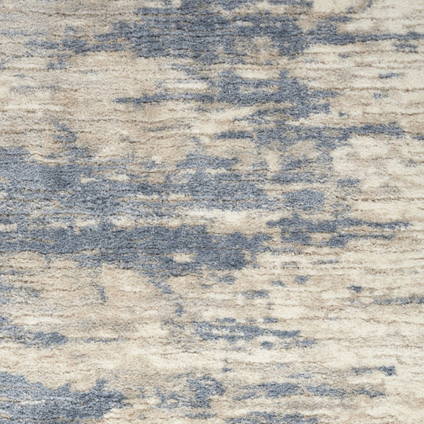 Homeroots 4' X 6' Light Blue Gray And Beige Abstract Shag Area Rug  Polyester 554867