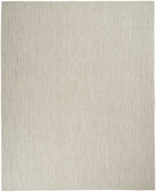 HomeRoots 12' Geometric Ivory and Silver Indoor Outdoor Area Rug - Modern, Durable, Versatile for Any Space 554868