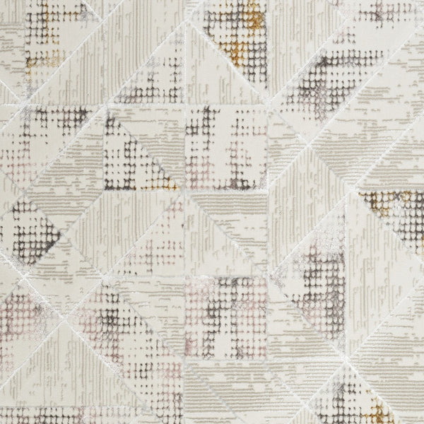 Homeroots 4' X 6' Beige Ivory And Gray Abstract Non Skid Area Rug  Polyester 554877