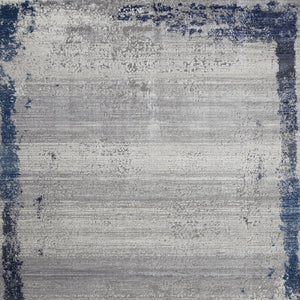 Homeroots 8' X 10' Navy Blue And Gray Abstract Distressed Area Rug  Polypropylene 554881