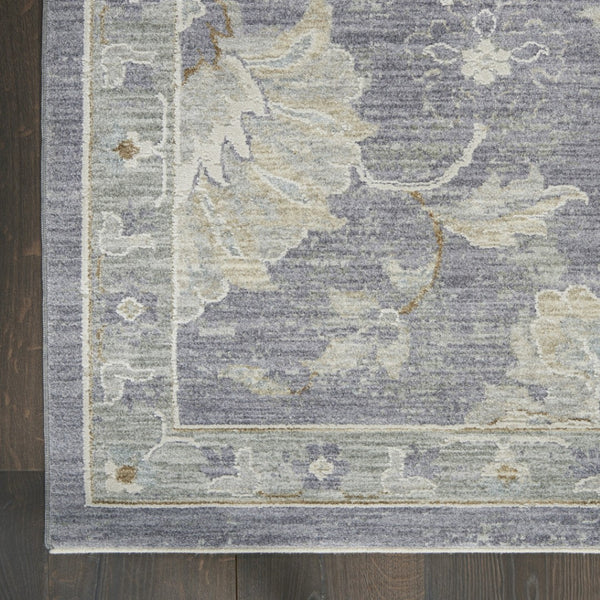 HomeRoots 5' Ivory and Gray Floral Medallion Area Rug - Elegant Rustic Design for Timeless Home Décor 4' X 6' 554883