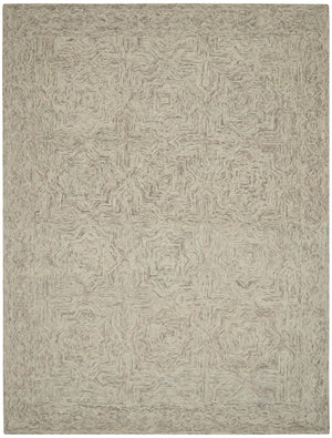 Homeroots 8' X 11' Blue And Ivory Wool Geometric Area Rug  Wool 554889