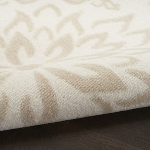 HomeRoots 8' Timeless Floral Area Rug in Beige and Ivory - Durable, Stain-Resistant Design for Any Room 8' X 10' 554926
