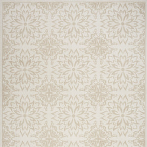 Homeroots 8' X 10' Beige And Ivory Floral Area Rug  Polypropylene 554926