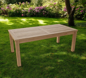 Homeroots 47" Solid Wood Outdoor Coffee Table - Elegant Teak Design For Stylish Backyard Gatherings & Relaxation   554929