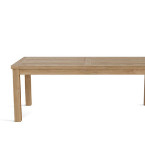 Homeroots 47" Solid Wood Outdoor Coffee Table - Elegant Teak Design For Stylish Backyard Gatherings & Relaxation   554929