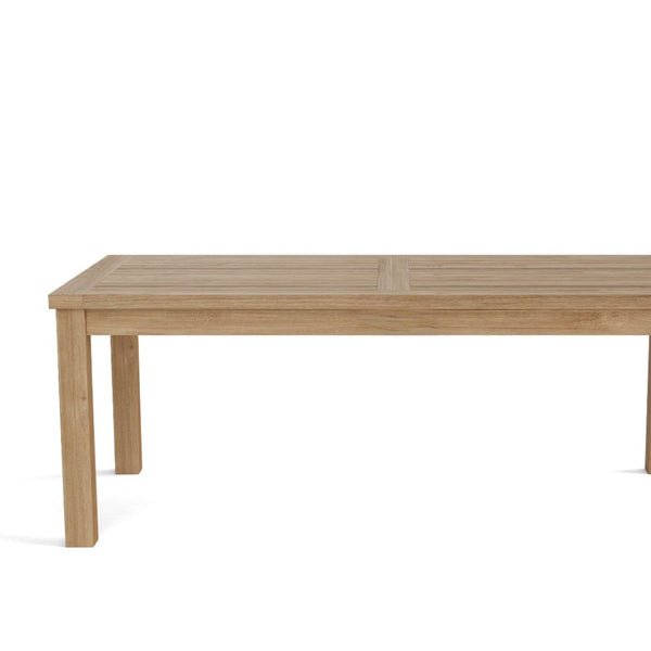 Homeroots 47" Solid Wood Outdoor Coffee Table - Elegant Teak Design For Stylish Backyard Gatherings & Relaxation   554929
