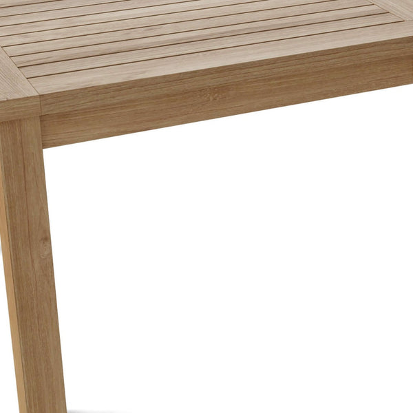 Homeroots 47" Solid Wood Outdoor Coffee Table - Elegant Teak Design For Stylish Backyard Gatherings & Relaxation   554929