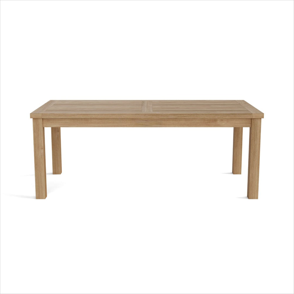 HomeRoots 47" Natural Solid Wood Outdoor Coffee Table - Durable Teak Design for Patios, Decks & Pools 554929