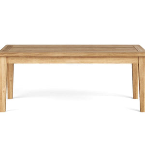 Homeroots 47" Solid Wood Outdoor Coffee Table - Elegant Teak Design For Stylish Backyard Gatherings & Relaxation   554931