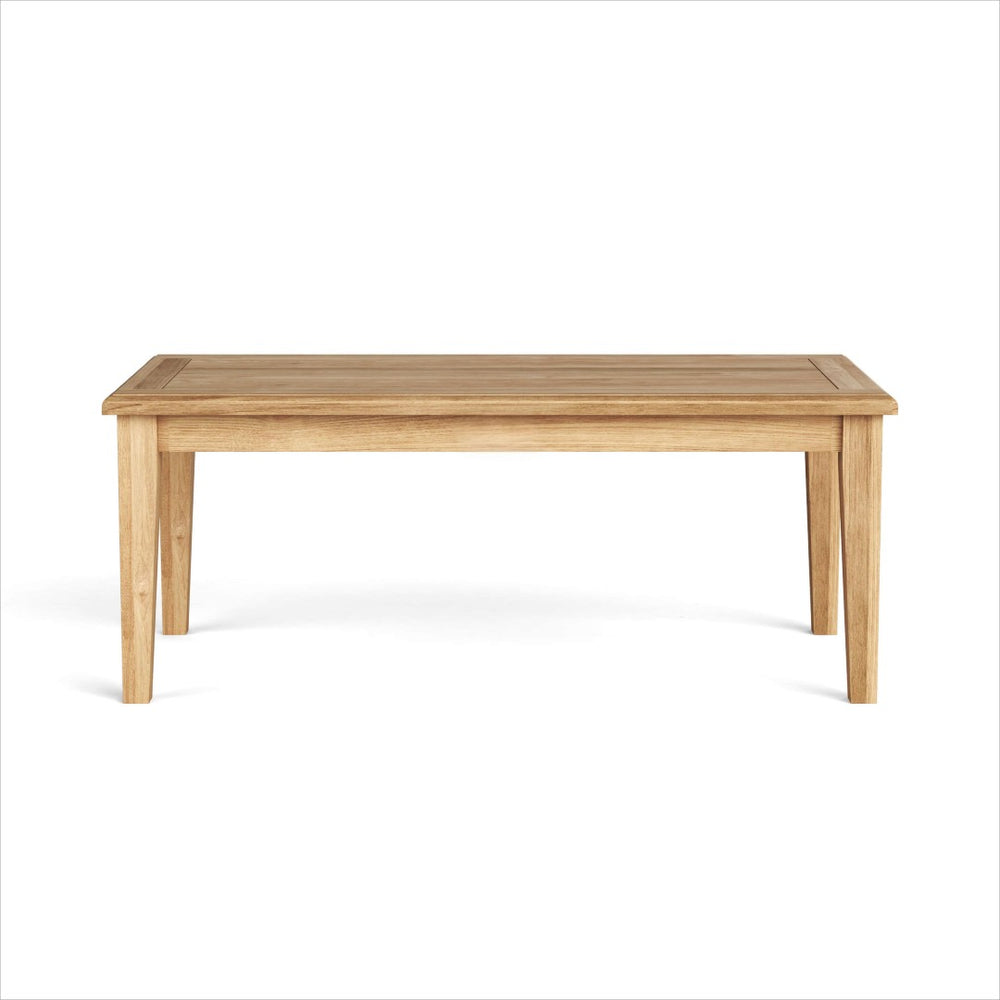 HomeRoots 47" Natural Solid Wood Outdoor Coffee Table - Durable Teak Design for Elegant Patio Living & Relaxation 554931