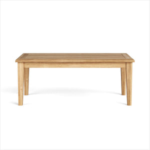 HomeRoots 47" Natural Solid Wood Outdoor Coffee Table - Durable Teak Design for Elegant Patio Living & Relaxation 554931