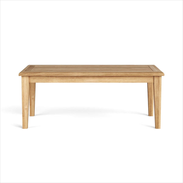 HomeRoots 47" Natural Solid Wood Outdoor Coffee Table - Durable Teak Design for Elegant Patio Living & Relaxation 554931