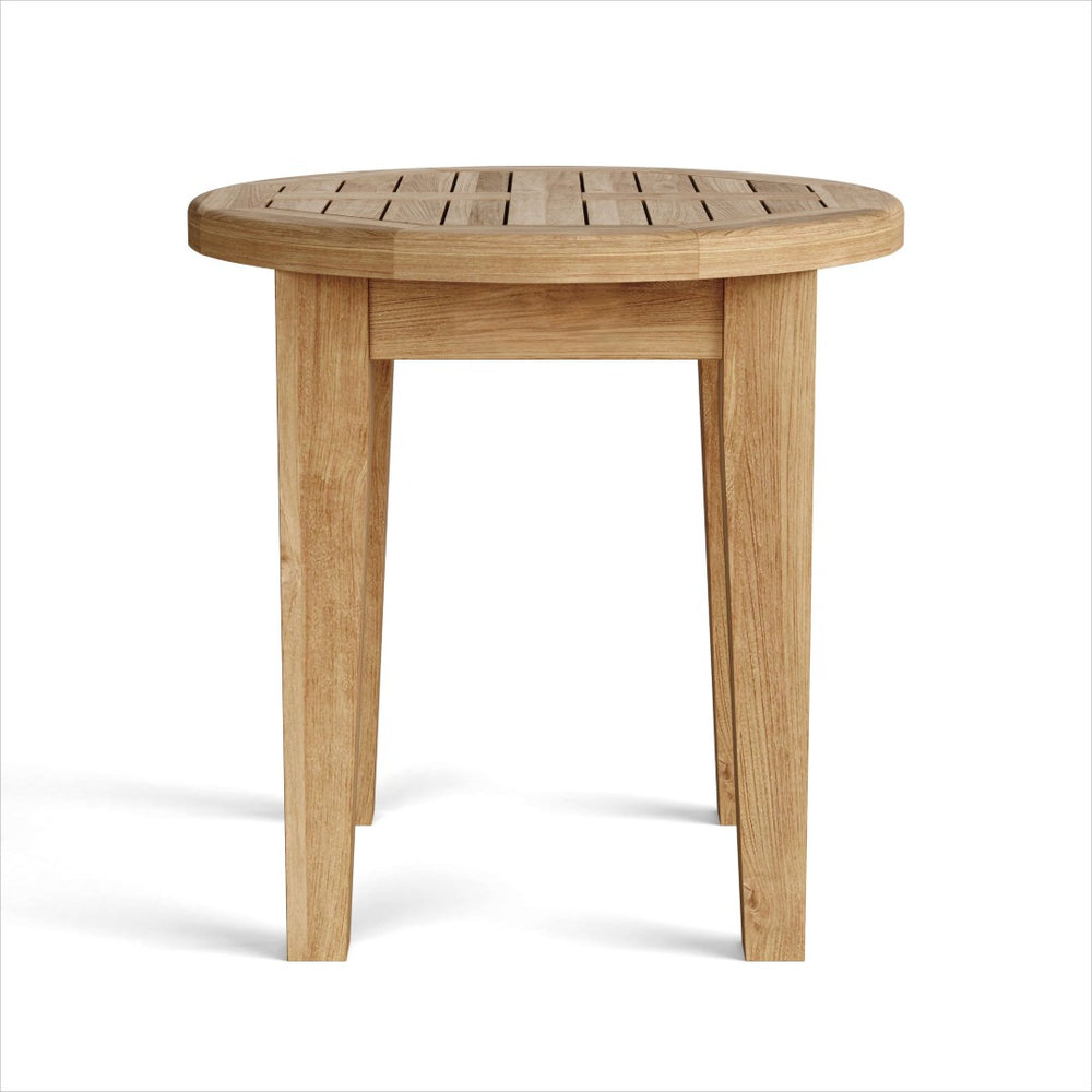 HomeRoots 20" Natural Solid Wood Outdoor Side Table – Durable, Stylish, and Perfect for Any Patio or Deck! 554932