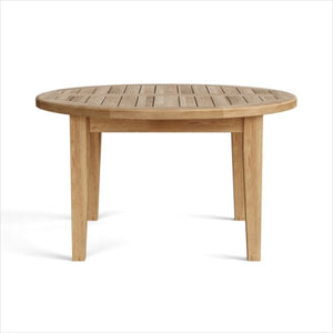 Homeroots 35" Natural Rounded Solid Wood Outdoor Coffee Table - Perfect For Entertaining & Relaxing Outdoors!   554933