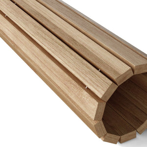 HomeRoots Natural Teak 20" Square Shower Mat - Stylish, Durable, Slip-Resistant Spa Accent for Indoor & Outdoor Use 554937