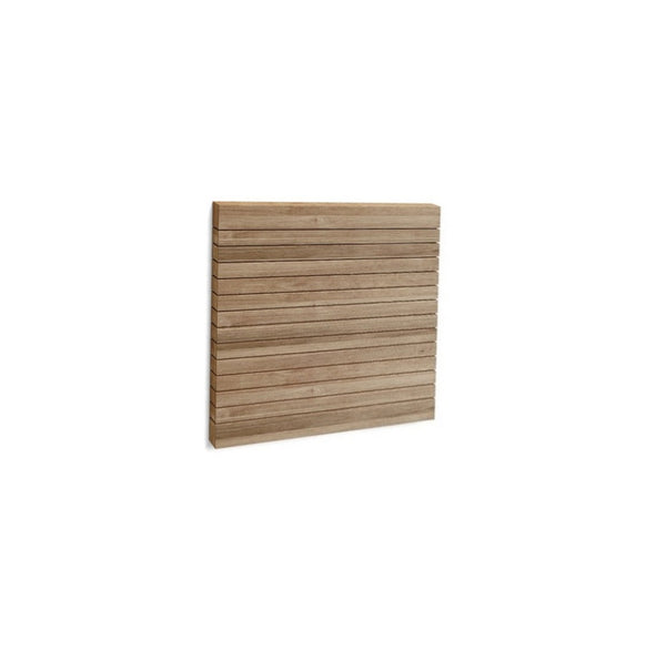 HomeRoots Natural Teak 20" Square Shower Mat - Stylish, Durable, Slip-Resistant Spa Accent for Indoor & Outdoor Use 554937
