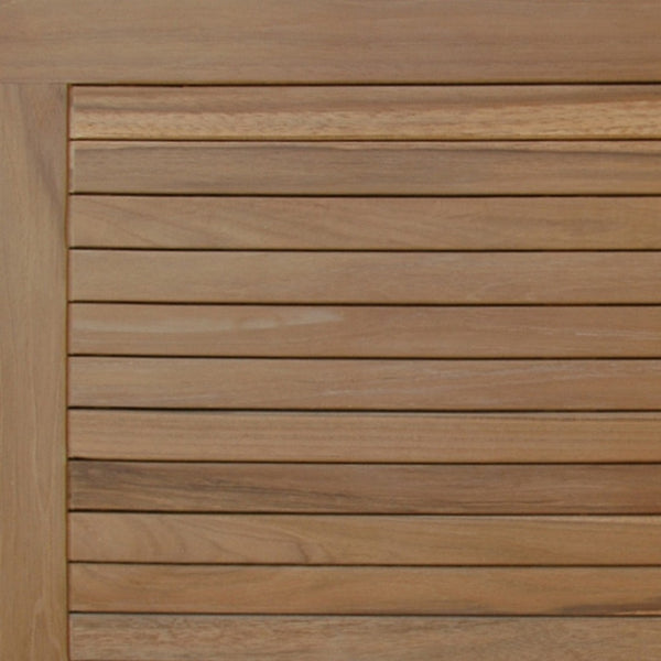 HomeRoots Natural Teak 39" Shower Mat - Elegant, Non-Slip, Water-Resistant Bath Accessory for Indoor & Outdoor Use 554941