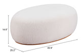 Amber Ottoman Cream 110085 Zuo Modern