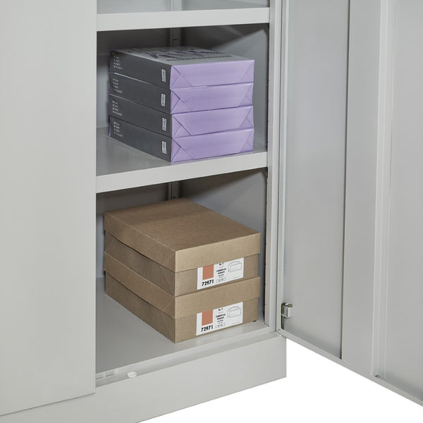 OSP Home Furnishings 72" Osp Furniture Tall Lockable Office Storage Cabinet with Four Adjustable Shelves ST723618-G