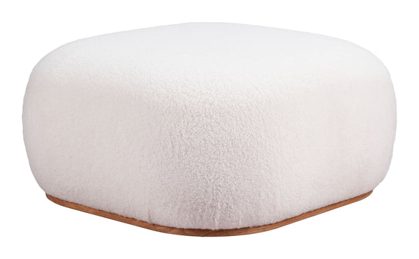 Azua Ottoman Cream 110084 Zuo Modern