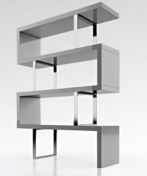 HomeRoots 67" Stylish Gray & Silver Three-Tier Etagere Bookcase - Modern Metal & Wood Storage Solution for Any Space 555007