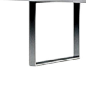 HomeRoots 67" Stylish White and Silver Three-Tier Etagere Bookcase - Modern Metal and Wood Design for Space-Saving 555009