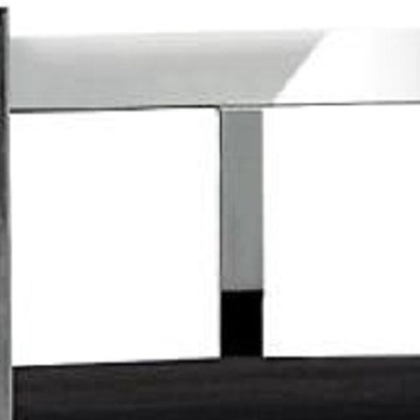 Homeroots 26" Black And Silver Velvet And Stainless Steel Low Back Counter Height Bar Chair   555078