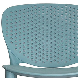 Homeroots Set Of Four 26" Green Heavy Duty Plastic Low Back Counter Height Bar Chairs   555087