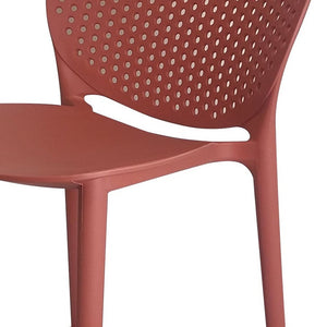 Homeroots Set Of Four 26" Orange Heavy Duty Plastic Low Back Counter Height Bar Chairs   555089