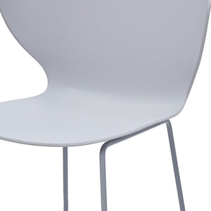 Homeroots Set Of Two 26" Gray Low Back Counter Height Bar Chairs   555092