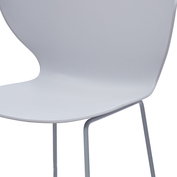 Homeroots Set Of Two 26" Gray Low Back Counter Height Bar Chairs   555092