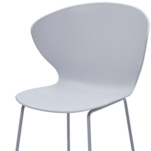 Homeroots Set Of Two 26" Gray Low Back Counter Height Bar Chairs   555092