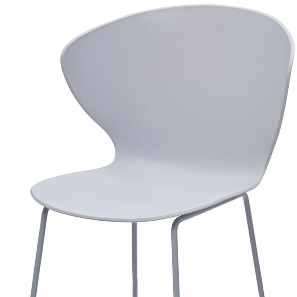 Homeroots Set Of Two 26" Gray Low Back Counter Height Bar Chairs   555092