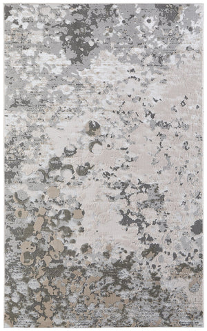 Feizy Rugs Micah Modern Abstract Area Rug - Soft Polypropylene Blend, Stain Resistant, Perfect For High Traffic Areas Silver,Gray,White Polyester,Polypropylene 6943336fslvgryj20