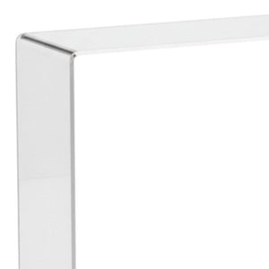 HomeRoots 16" Contemporary White Glass Console Table with Block Base – Sleek, Durable & Versatile Design 555120