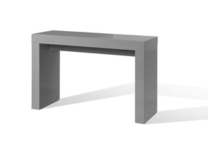 Homeroots 47" Gray Wood Block Console Table - Stylish Multi-functional Design For Living Rooms & More!   555122