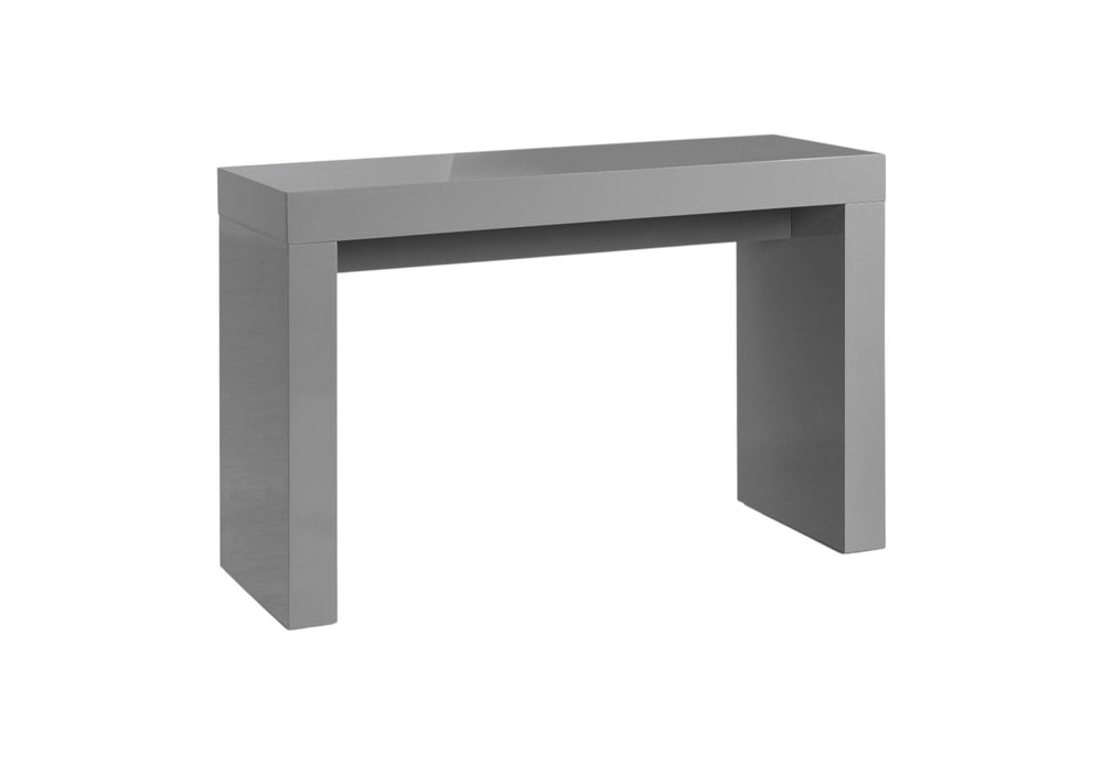 Homeroots 47" Gray Wood Block Console Table - Stylish Multi-functional Design For Living Rooms & More!   555122