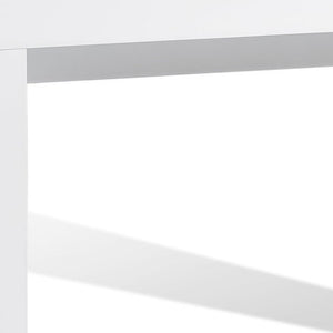 Homeroots 47" Elegant White Wood Block Console Table - Stylish & Versatile For Entryways, Living Rooms & More   555123