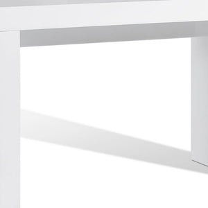 Homeroots 47" Elegant White Wood Block Console Table - Stylish & Versatile For Entryways, Living Rooms & More   555123