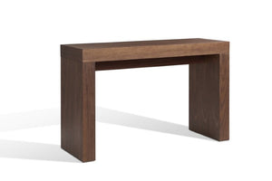 Homeroots 47" Walnut Brown Wood Block Console Table - Stylish Multi-functional Design For Any Space   555124