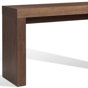 Homeroots 47" Walnut Brown Wood Block Console Table - Stylish Multi-functional Design For Any Space   555124
