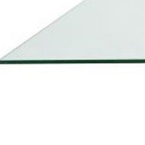 HomeRoots 60" Clear Glass & Gold Metal Cross-Leg Square Dining Table – Modern Elegance for 6, Easy Assembly! 555134