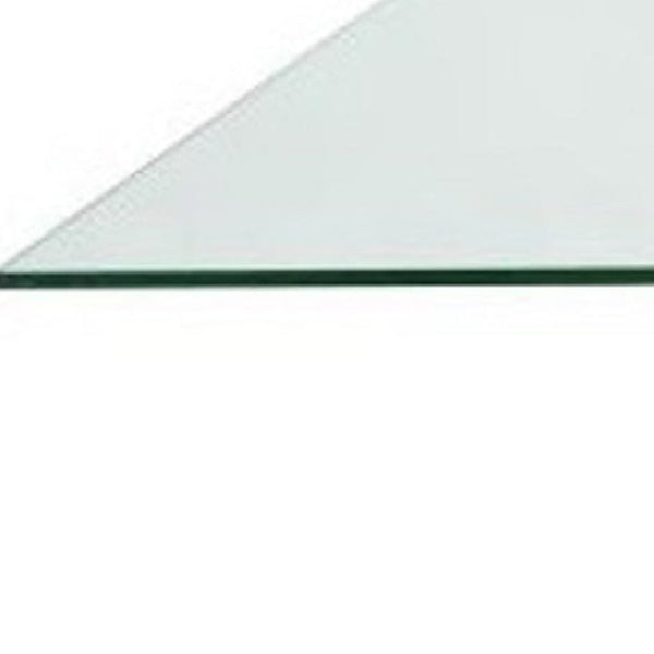 HomeRoots 60" Clear Glass & Gold Metal Cross-Leg Square Dining Table – Modern Elegance for 6, Easy Assembly! 555134