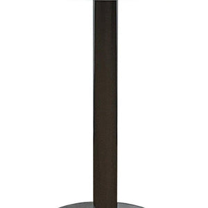 HomeRoots 36" Modern White and Silver Round Dining Table with Pedestal Base – Stylish, Space-Saving Design! 555152